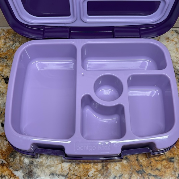 Kids Divided 5 Compartment Leak Proof Bentgo Style Lunch Box Purple Unicorn - Picture 13 of 17